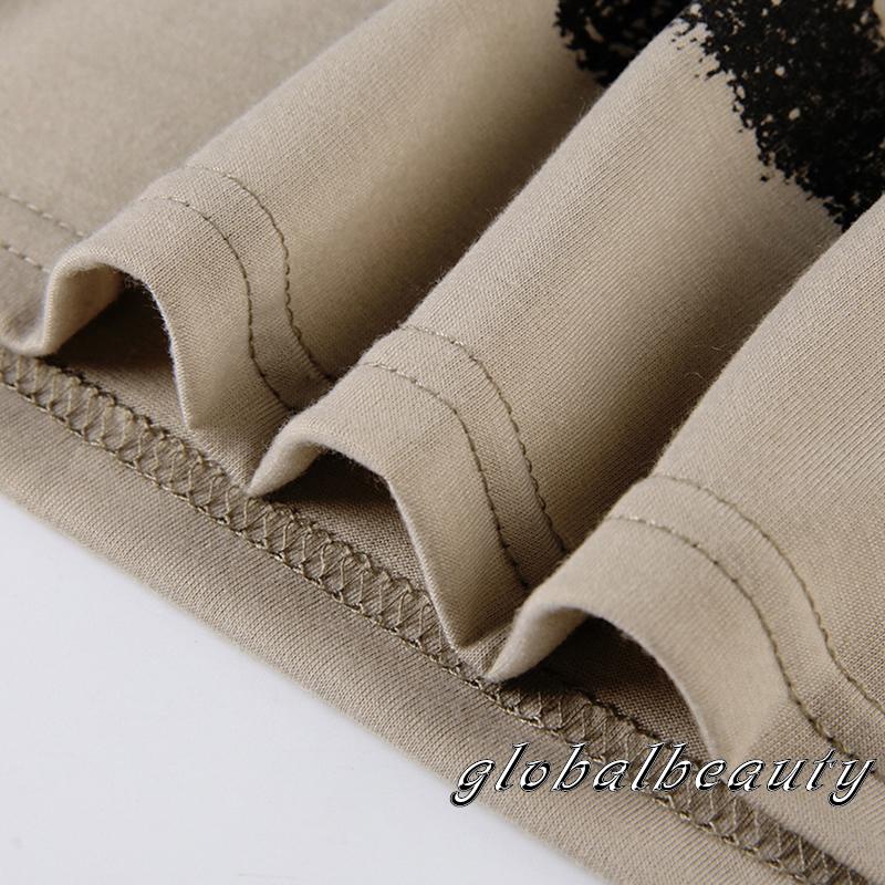 Áo Thun Crop Top Tay Ngắn Cổ Tròn In Họa Tiết Trừu Tượng Thời Trang Mùa Hè Dành Cho Nữ