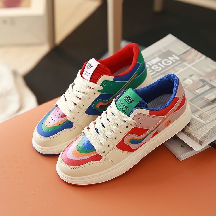 Yuanyang Giày Thể Thao Da Mềm Đế Cao Su Thời Trang Cho Nữ