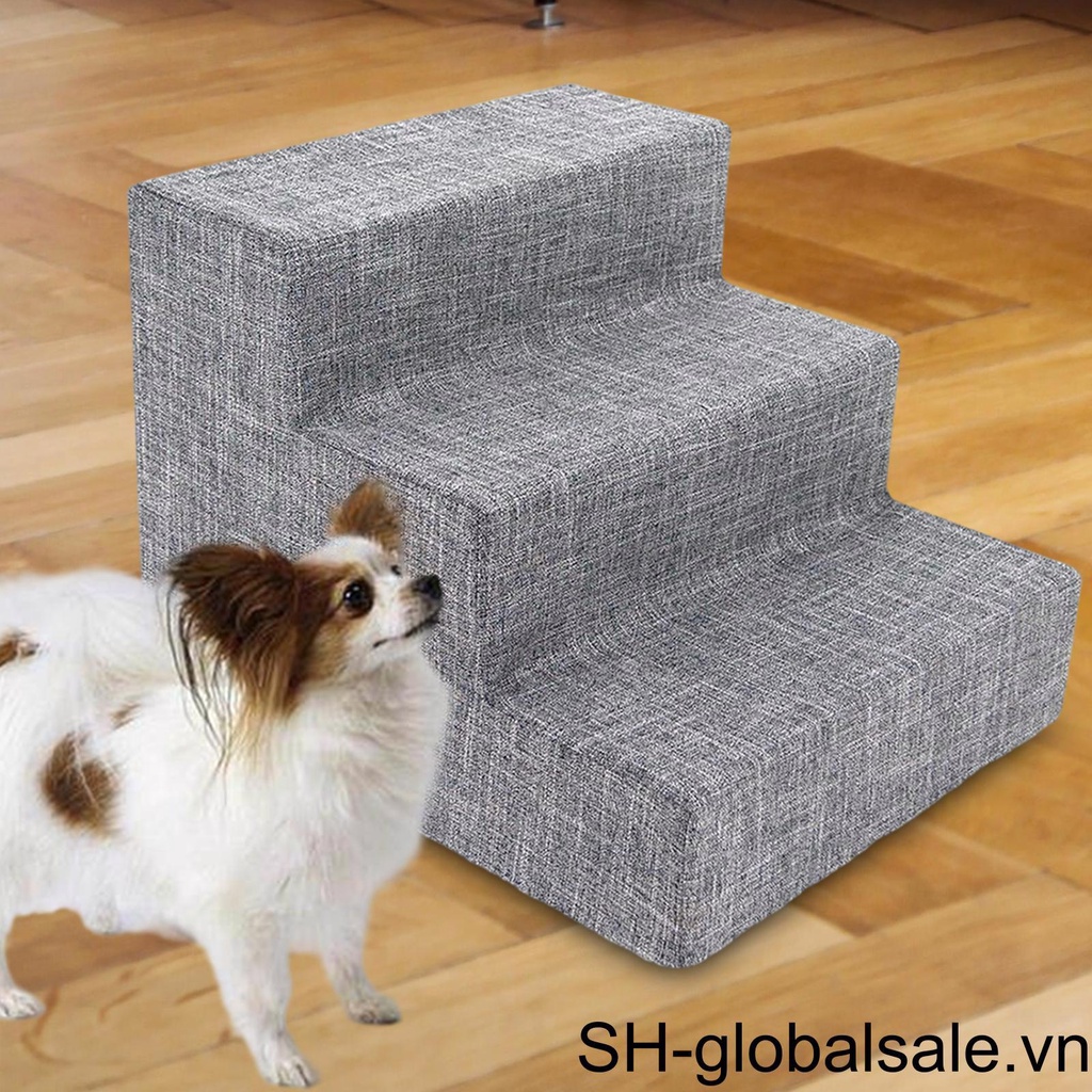 Thang Leo 4 Bậc Chống Trượt Kích Thước 40x54x36 5cm Di Động Tiện Dụng Cho Thú Cưng