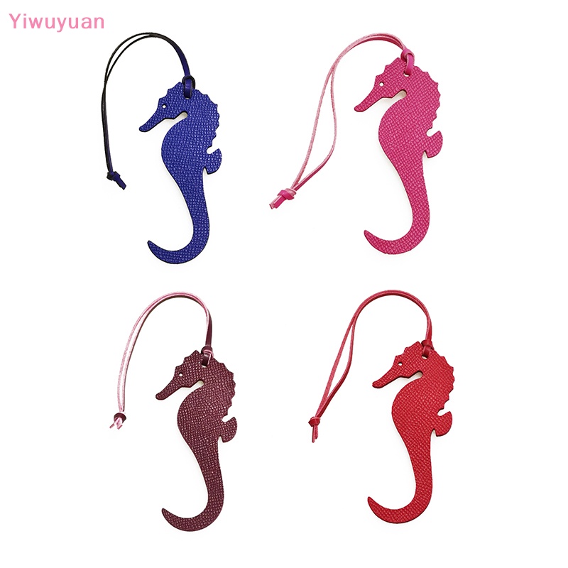 < Yiwuyuan > Móc Khóa Màu Trơn Hình Cá Ngựa Cho Túi Xách Mới