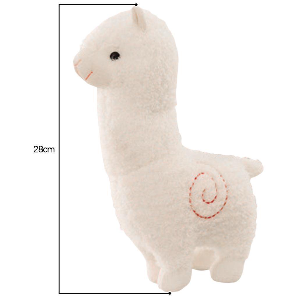 Thú Nhồi Bông Hình Lạc Đà Alpaca Màu Trắng 28cm Trang Trí Phòng Khách