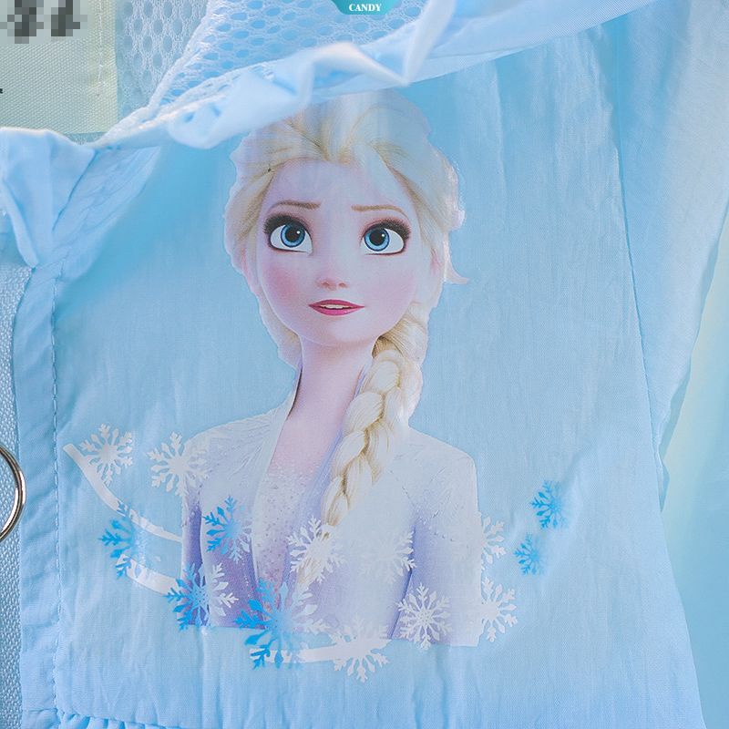 Áo Khoác Chống Nắng Mỏng Nhẹ In Họa Tiết Công Chúa Elsa Hoạt Hình Frozen Tinh Tế Thoáng Khí Thời Trang Đi Biển Cho Bé Gái
