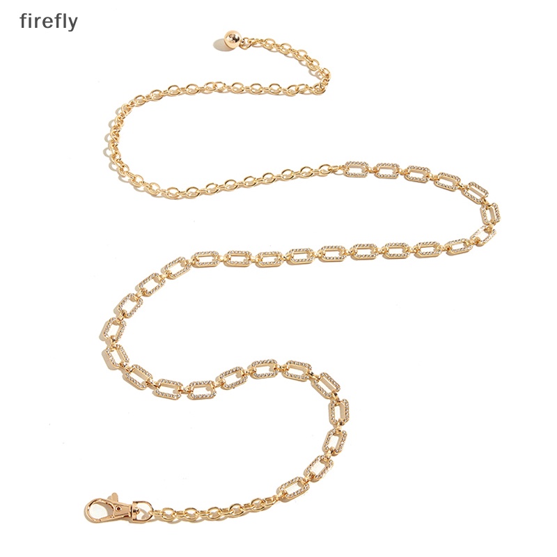 [firefly] Thắt Lưng Dây Xích Bằng Kim Loại Mỏng Đính Đá Lấp Lánh Thời Trang Chất Lượng Cao Cho Nữ