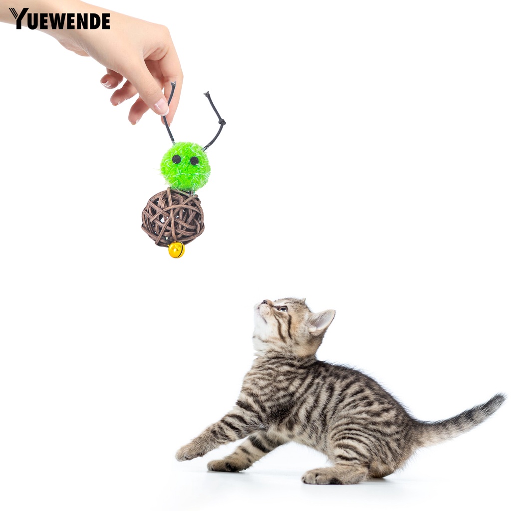 Bộ 2 Bóng Lông Tập Tương Tác Với Mèo Họa Tiết Hoạt Hình Nhiều Màu Sắc Chống Cắn