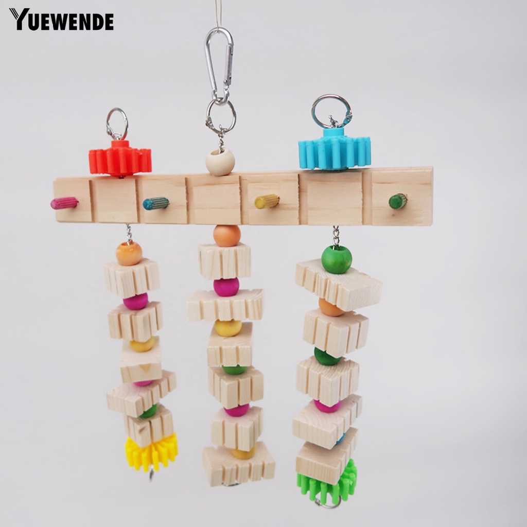 Đồ Chơi Gỗ Nhiều Màu Sắc Bắt Mắt Cho Vẹt