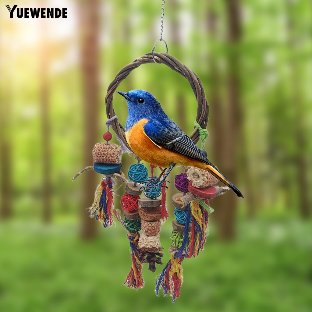 Đồ Chơi Treo Bằng Gỗ Tự Nhiên Nhiều Màu Sắc Cho Vẹt