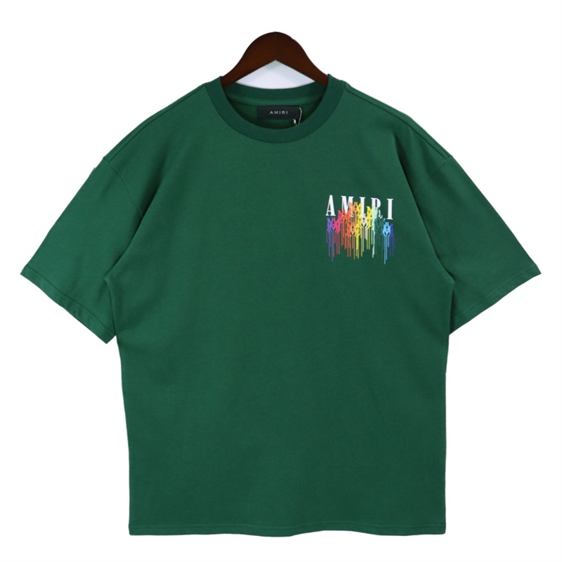 Ami-ri.latest Áo Thun Tay Ngắn Cổ Tròn Dáng Rộng In Hình Ngôi Sao Nhỏ Giọt Thời Trang Cho Nam Và Nữ