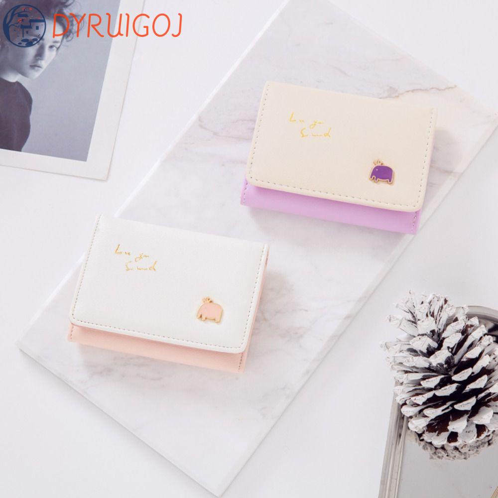 Ví Gấp Ba Ngăn Đựng Thẻ Tín Dụng / Tiền Nhiều Ngăn In Hình Voi Dành Cho Nữ DYRUIDOJ Giá Đỡ