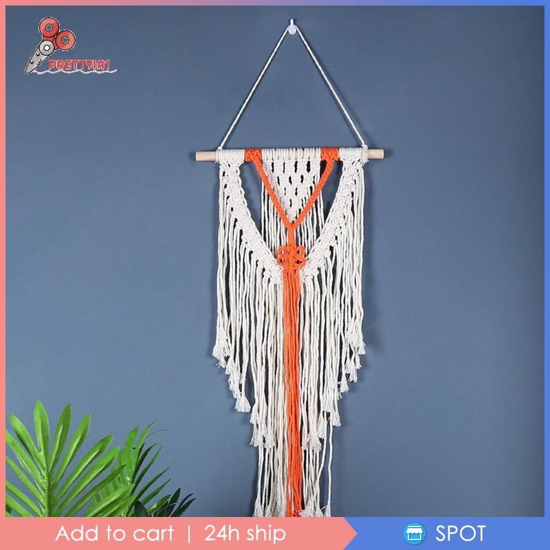 Thảm Dệt Macrame Prettyia1 Treo Tường Trang Trí Phòng Ngủ / Nhà Ở