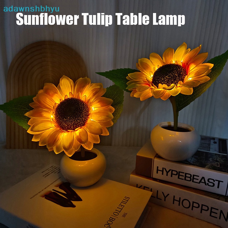 Hoa Hướng Dương Nhân Tạo Có Đèn LED Để Bàn Trang Trí