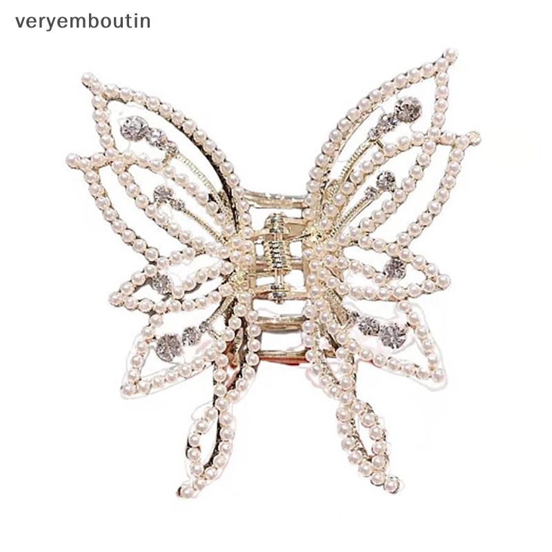 Kẹp Tóc Hình Bướm Đính Ngọc Trai Thời Trang Hàn Quốc