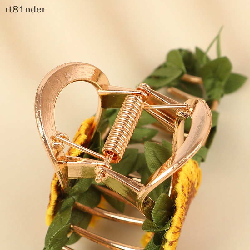 Kẹp Tóc Càng Cua Hình Hoa Lá Ngọt Ngào Vintage Cho Nữ