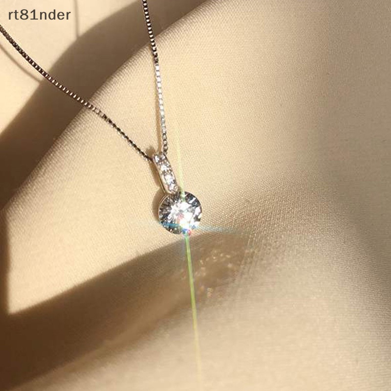 Rt Vòng cổ Mặt Tròn Đính Kim Cương Pha Lê Lấp Lánh Phong Cách Ins Thời Trang Cá Tính Dành Cho Nữ n