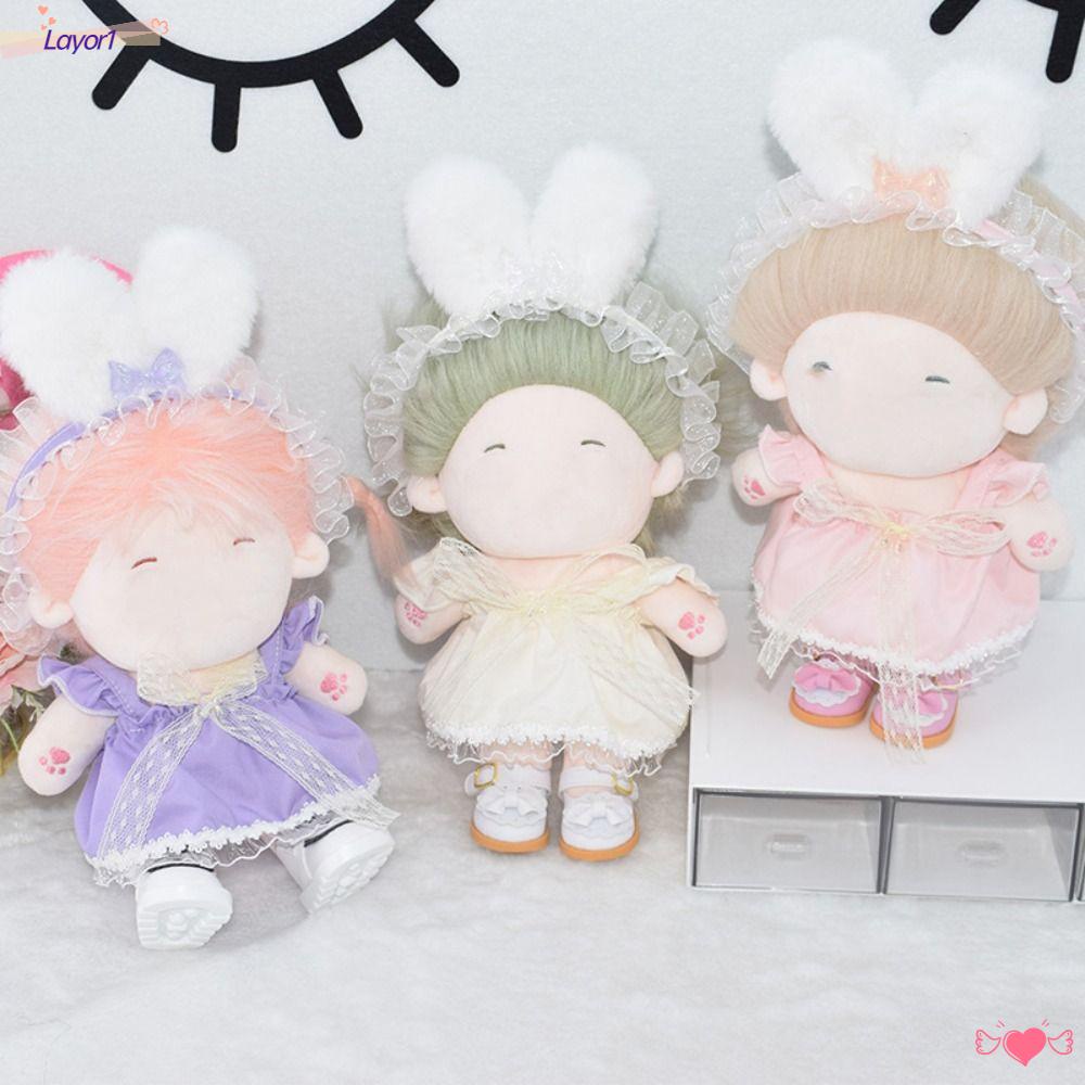 Đầm Cotton Phối Ren Thay Thế Cho Búp Bê LAYOR1 10CM / 20CM