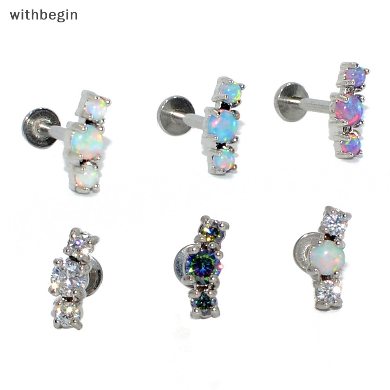 1 Khuyên Tai Dạng Xoắn Ốc Đính Đá Opal Cho Nữ