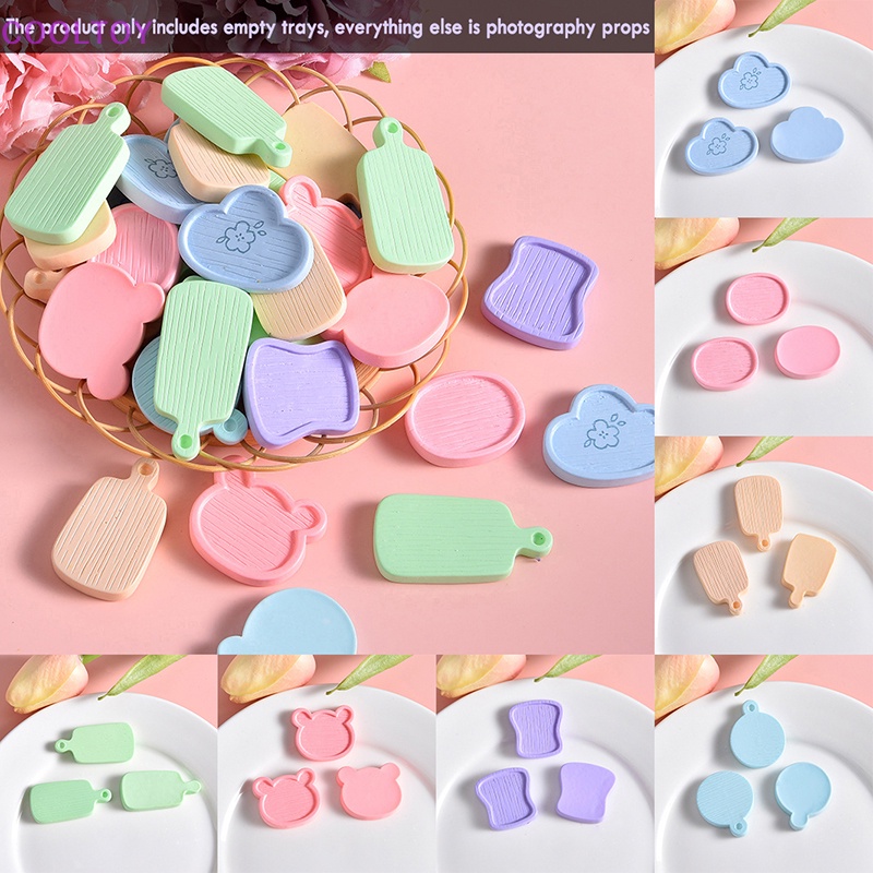 Set 3 Khay Đựng Thức Ăn Kiểu Dáng Hoạt Hình Dễ Thương Cho Nhà Búp Bê 1: 12