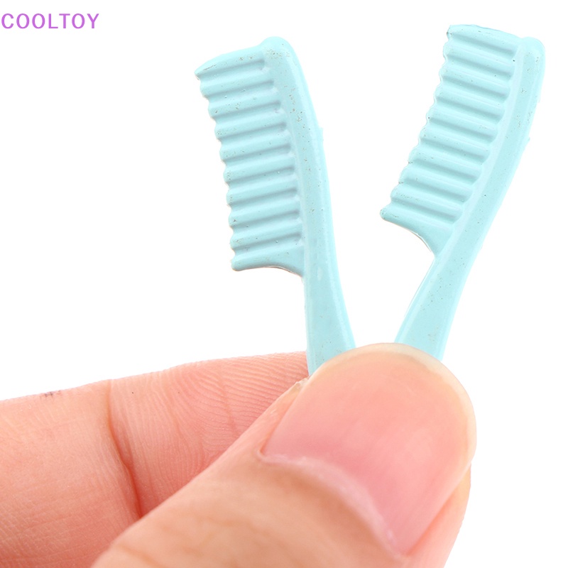 Bộ 2 Lược Chải Tóc Mini Tỉ Lệ 1: 12 Dùng Để Trang Trí Nhà Búp Bê