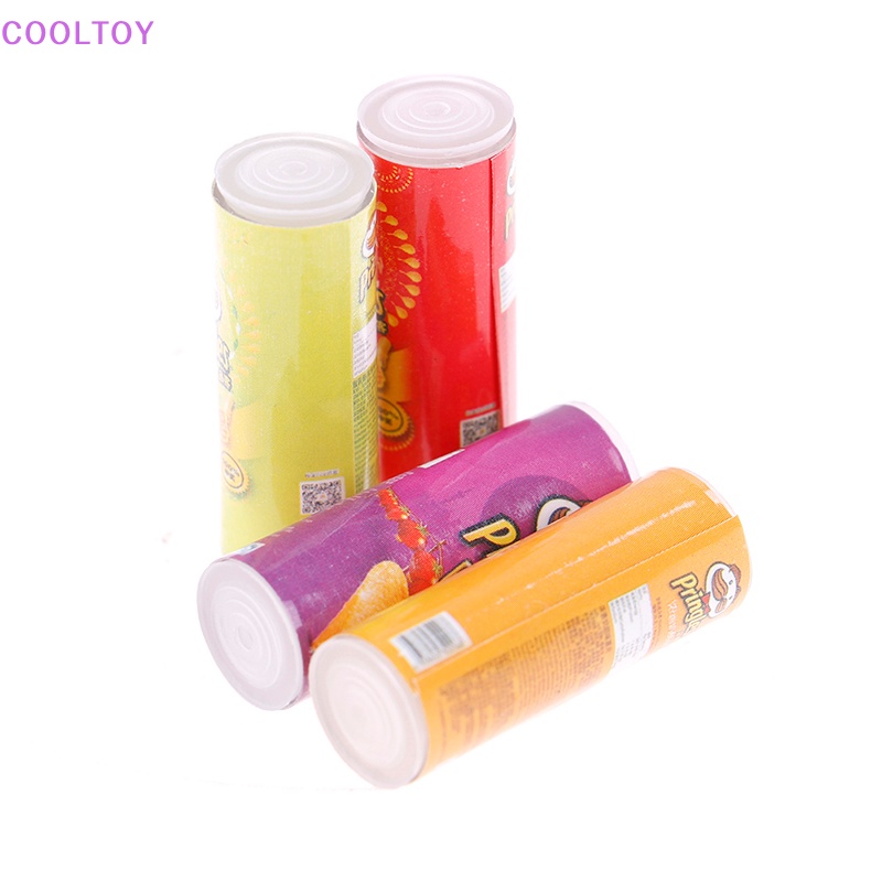 Cooltoy set 4 Bình Đựng Khoai Tây Chiên Tỉ Lệ 1: 12 Trang Trí Nhà Búp Bê