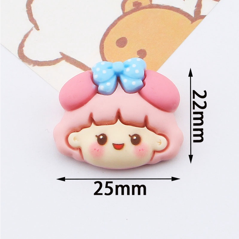 Set 10 Mặt Dây Chuyền Hình Nơ Bằng Nhựa Resin Dễ Thương Diy