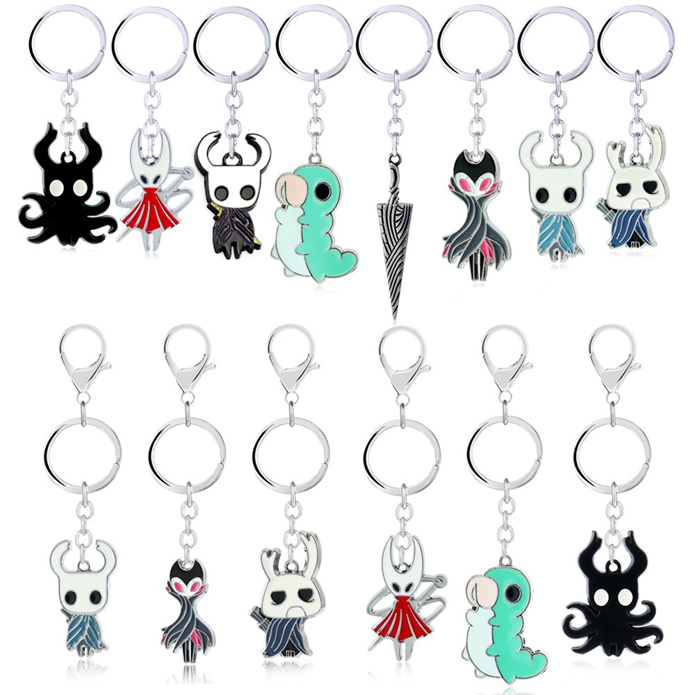 Hollow knight keychain trò chơi trang sức chuỗi chìa khóa móc khóa cho nam giới nữ trò chơi phụ kiện vòng chìa khóa ô tô mặt dây chuyền