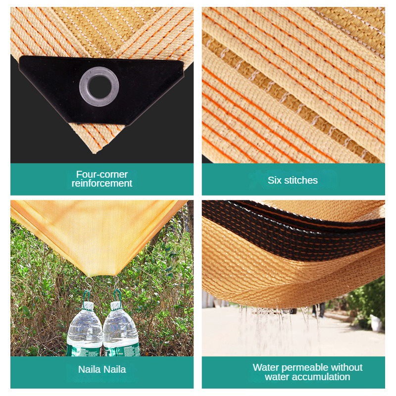 Tấm Bạt Che Nắng Màu Be Chống Tia UV Cho Sân Vườn / Ban Công / Bể bơi