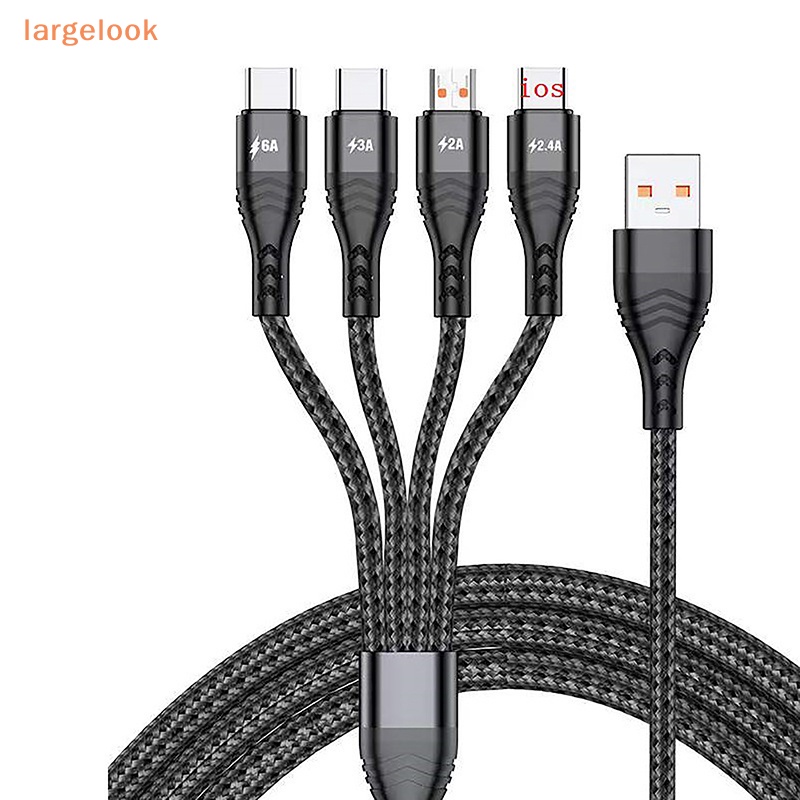 Cáp Sạc Nhanh 6A 66W 4 Trong 1 Cổng USB Chất Lượng Cao Cho Huawei Android