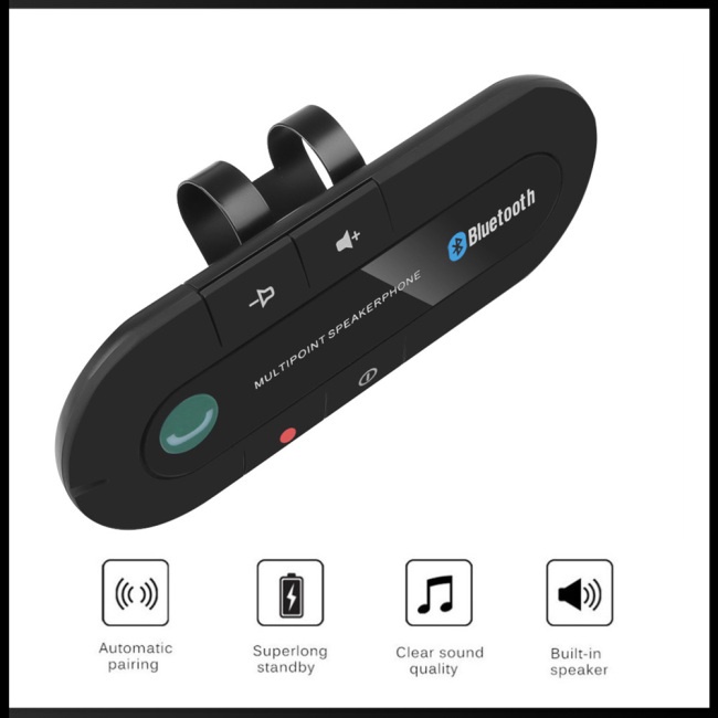Bộ Loa Điện Thoại Rảnh Tay Không Dây Bluetooth Zevaret Cho Xe Hơi
