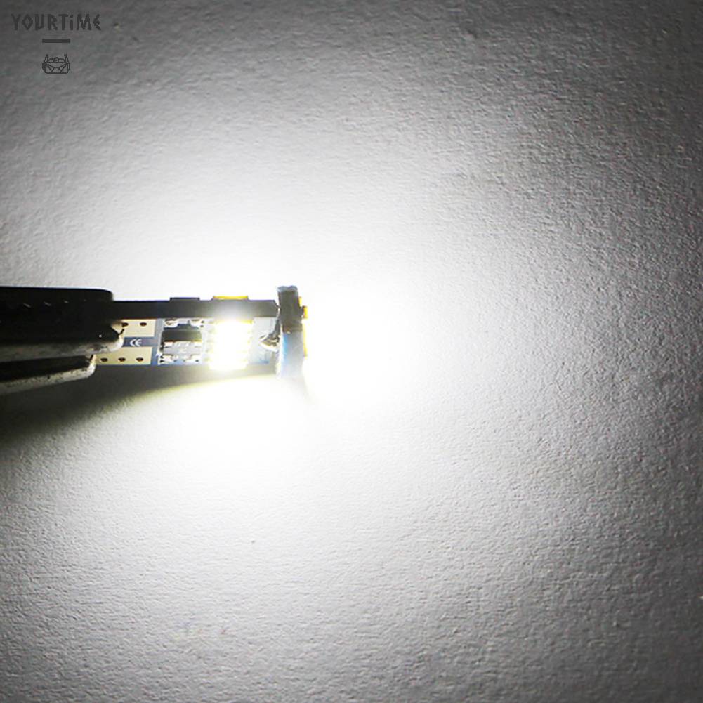 Set 10 Bóng Đèn T10 W5W 12V 6000K Ánh Sáng Trắng Cho Xe Ô Tô