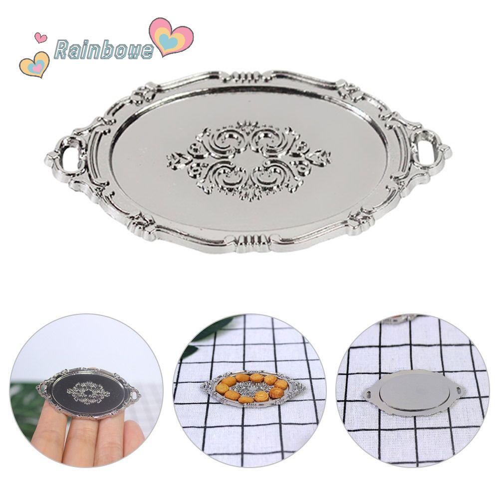 Khay Đựng Thức Ăn Mini Màu Cầu Vồng Phong Cách Vintage|Đồ Trang Trí Nhà Búp Bê Chất Lượng Cao