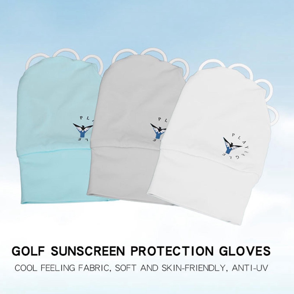 Găng Tay Chơi Golf / Câu Cá Chống Tia UV Bảo Vệ Trái Màu Trắng Cho Nam Và Nữ