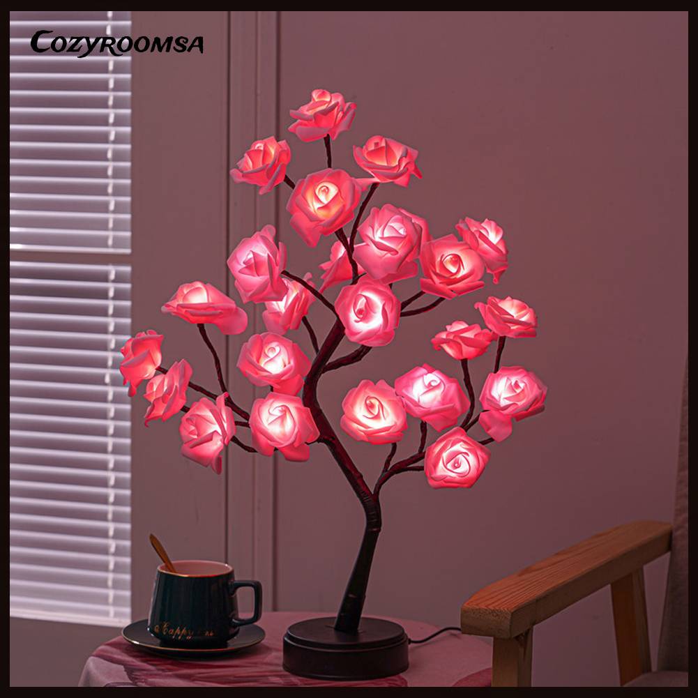 Bộ 2 Đèn Led 24 Bóng Hình Hoa Hồng 5000LM