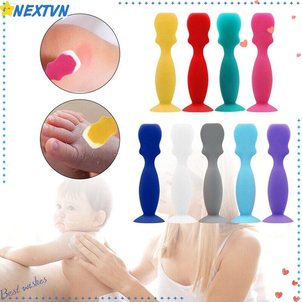 Bàn Chải Silicone Có Giác Hút Gắn Mông Em Bé Tháo Rời Được Tiện Lợi