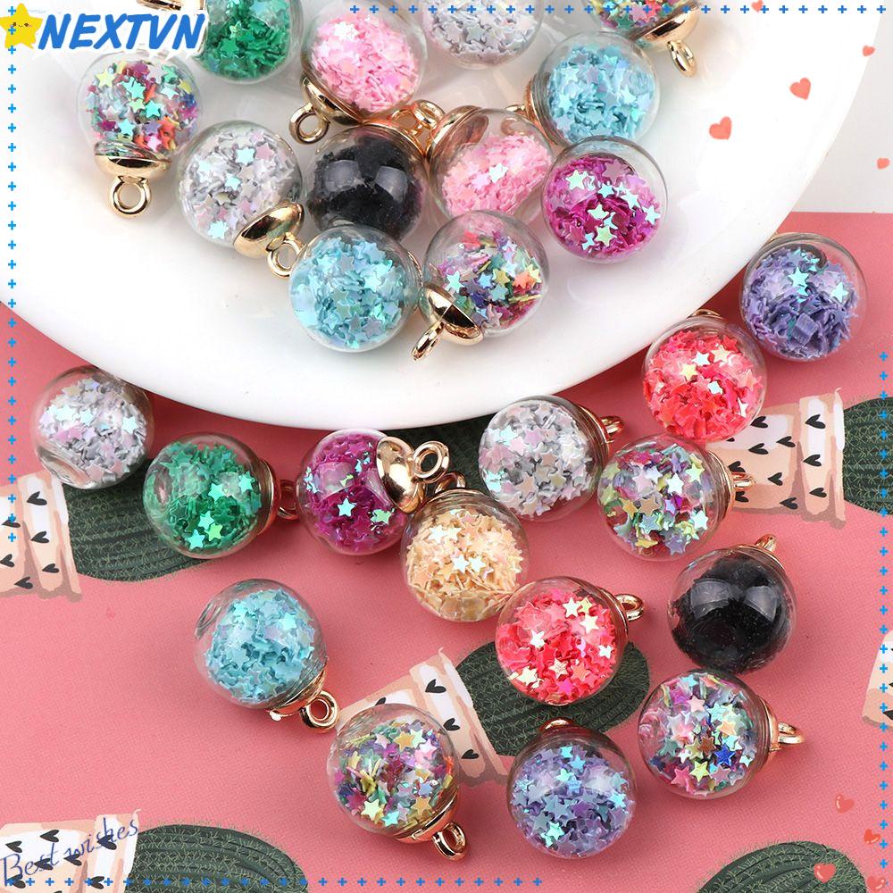 Bộ 20 Hạt Xỏ Trong Suốt 16mm Dùng Làm Trang Sức Thủ Công