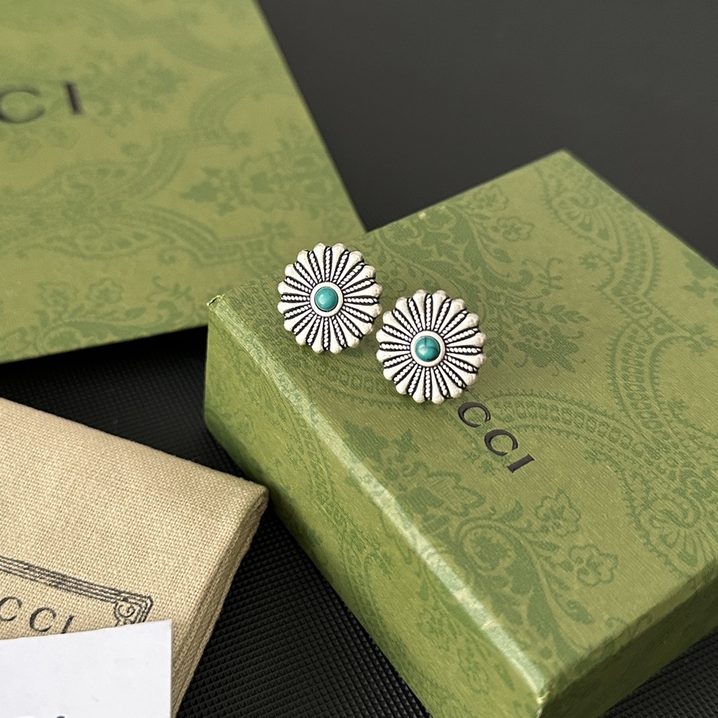 Bông Tai Gucci Bằng Thép Titan In Chữ Thời Trang Sang Trọng Cho Nữ