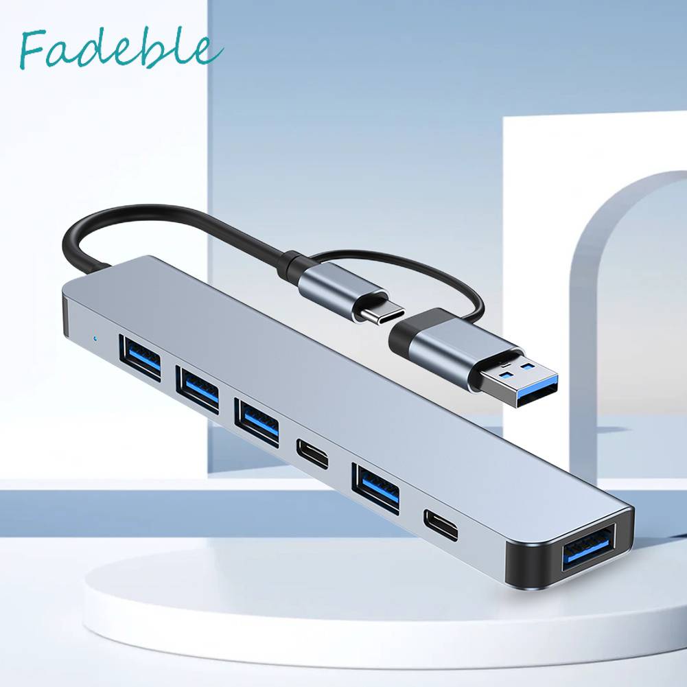 Bộ Chia 7 Trong 1 USB Sang USB3.0 2.0 5W Type C