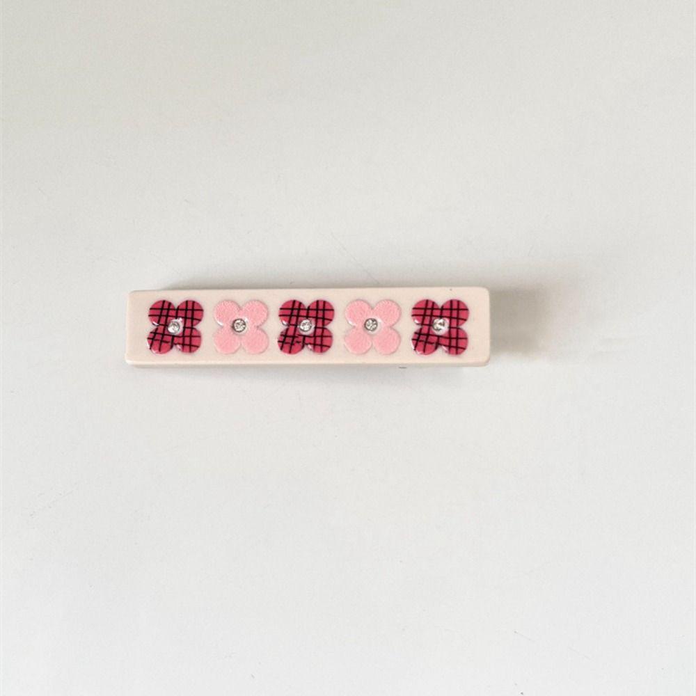 MIQUEL Kẹp Tóc Mỏ Vịt Đính Đá Bằng Hợp Kim Phong Cách Harajuku Hàn Quốc Cho Trẻ Em