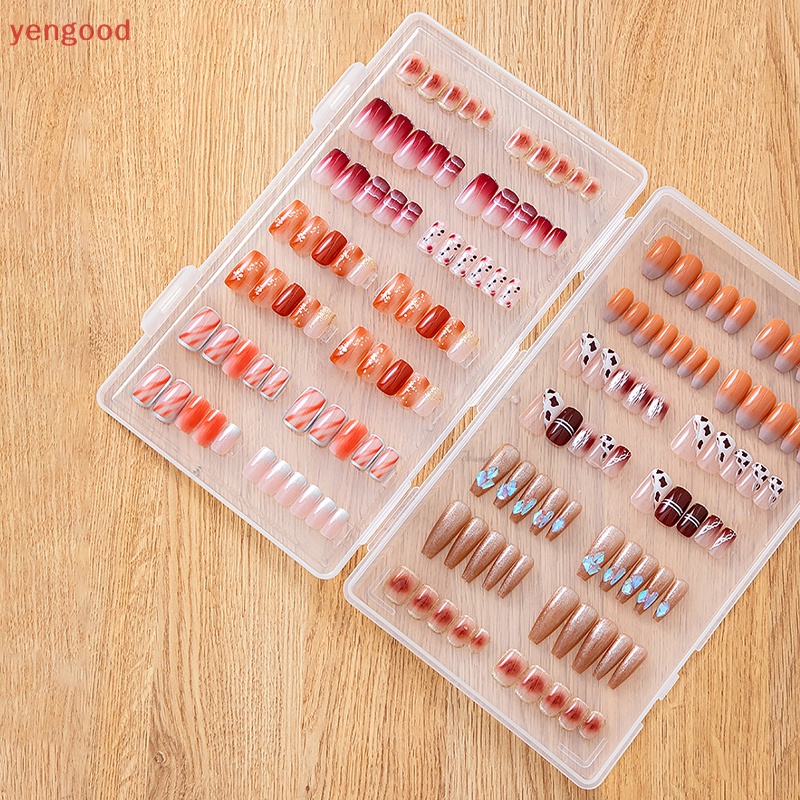 Hộp Nhựa Trong Suốt Đựng Móng Tay Giả Chống Bụi Tiện Dụng