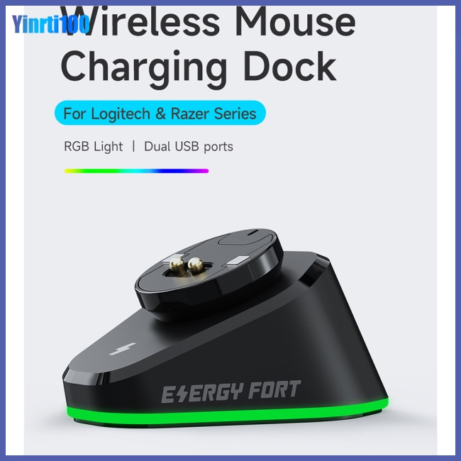 Đế Sạc Chuột Không Dây Hai Cổng Usb Cho Logitech G502GPW1 / 2 / G703 Razer