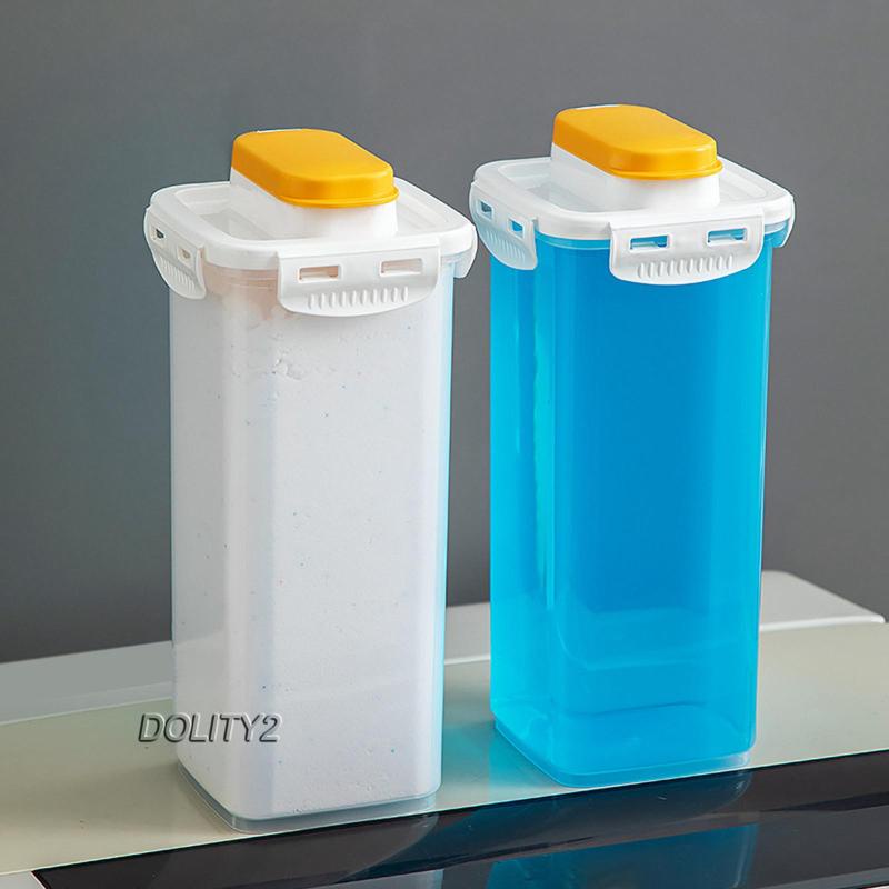 [Dolity2] Hộp Đựng Bột Tẩy Rửa Thực Phẩm Khô Kín Khí Có Nắp Đậy Cho Nhà Bếp