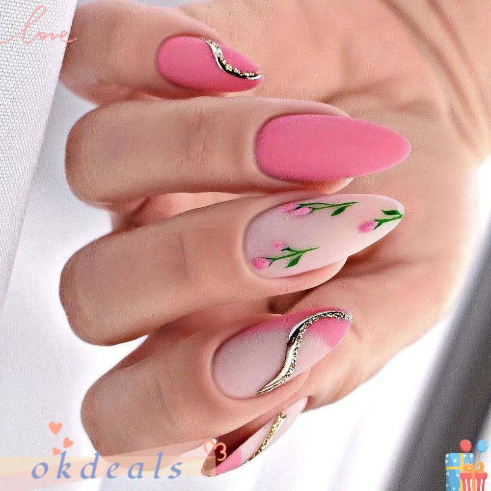 Bộ 24 Móng Tay Giả Có Thể Tháo Rời Diy