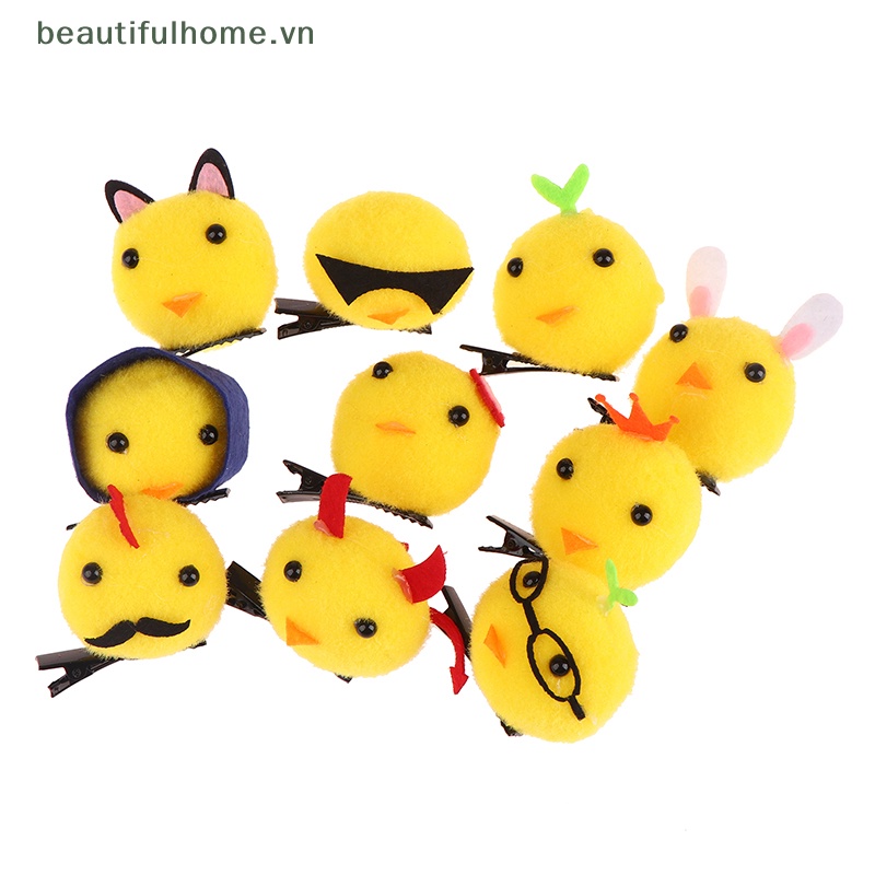 Kẹp Tóc Hình Gà Con 3D Màu Vàng Vui Nhộn Cho Bé