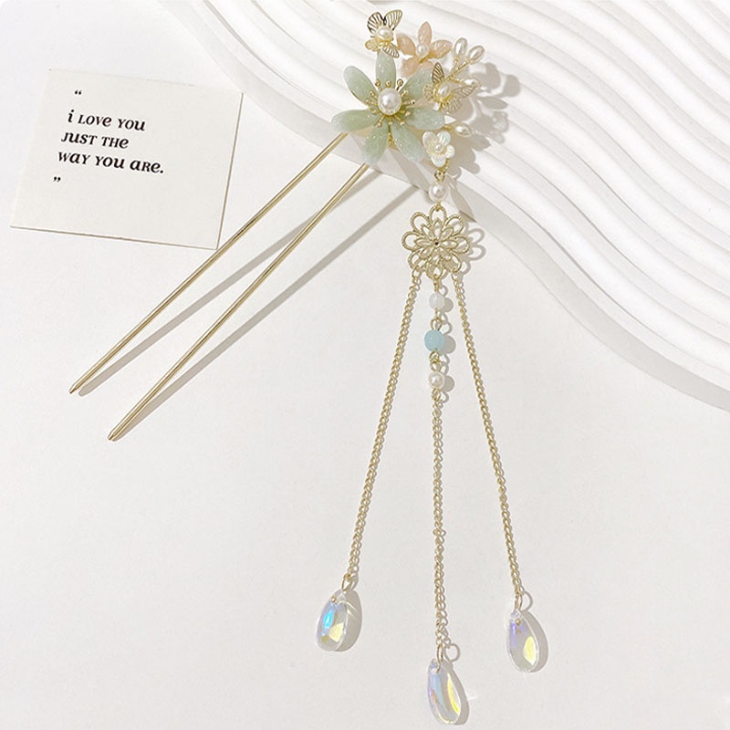 Trâm Cài Tóc Tua Rua Kim Loại Phong Cách Trung Hoa Cổ Điển Mới