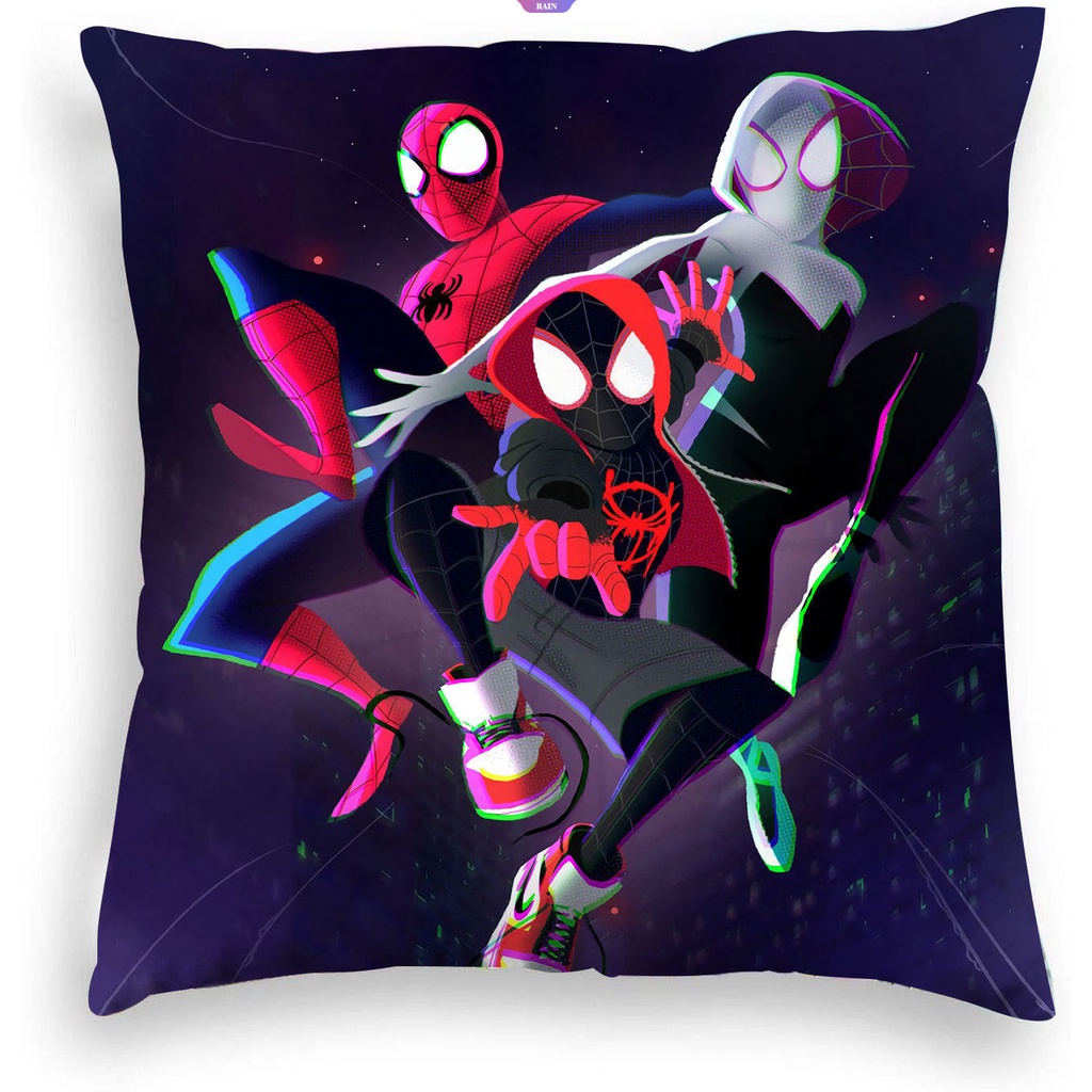 Vỏ Gối In Hình Siêu Anh Hùng Marvel Người Nhện Miles Morales Gwen Stacy 45x45cm Trang Trí Nhà Cửa