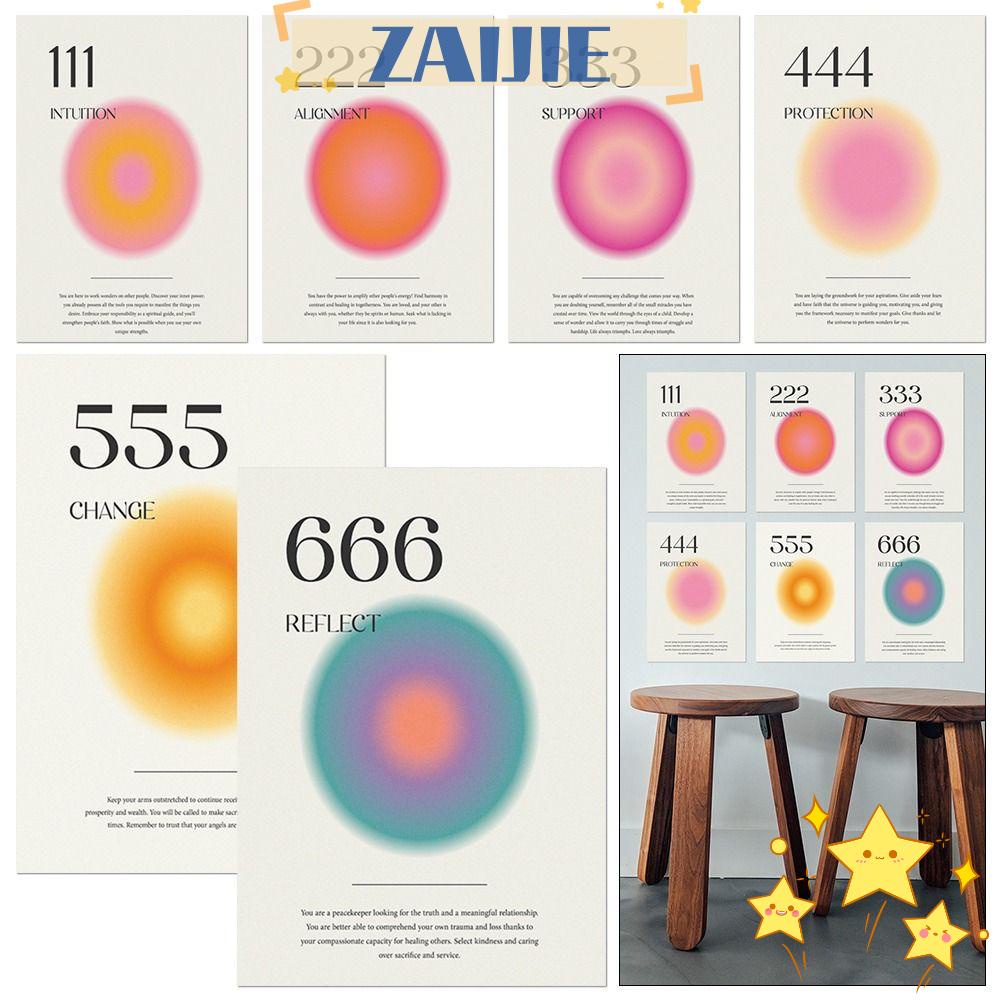 Poster Dán Tường ZAIJIE24 Trang Trí Phòng Ngủ Hình Thiên Thần