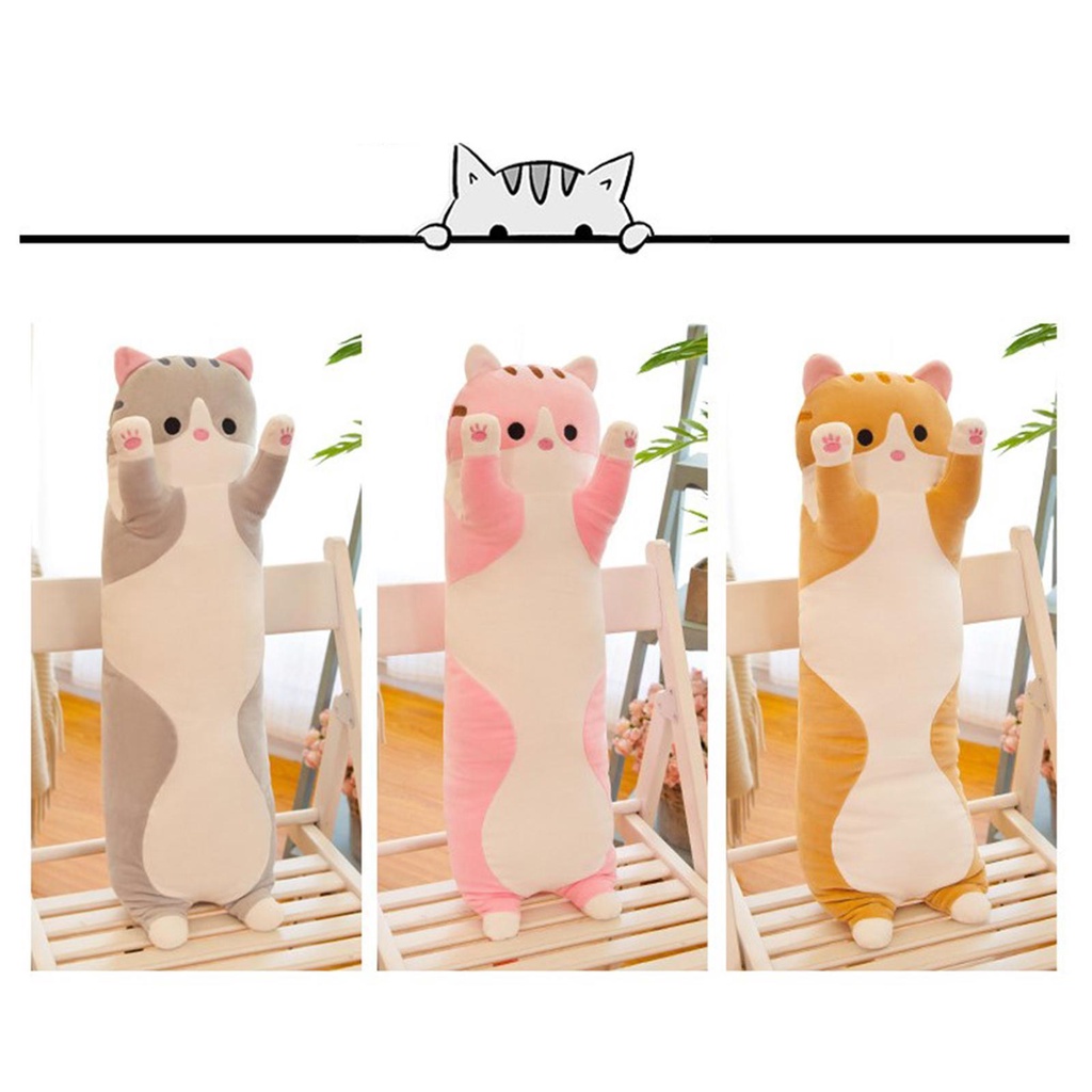 Mèo Nhồi Bông Mềm Mại Xinh Xắn 70cm