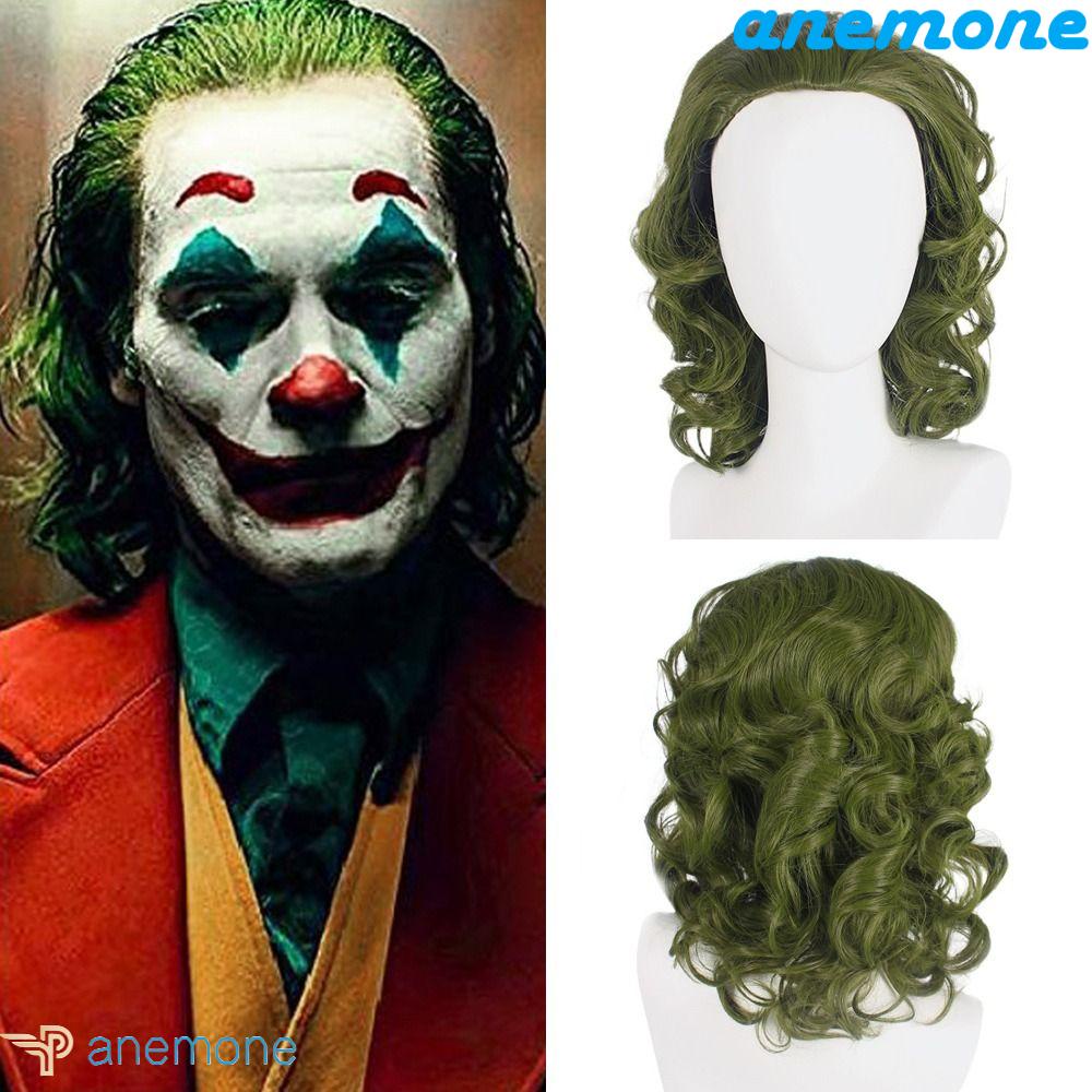 Bộ Tóc Giả Dài Xoăn Tự Nhiên Cách Nhiệt Cosplay Joker Cho Nam