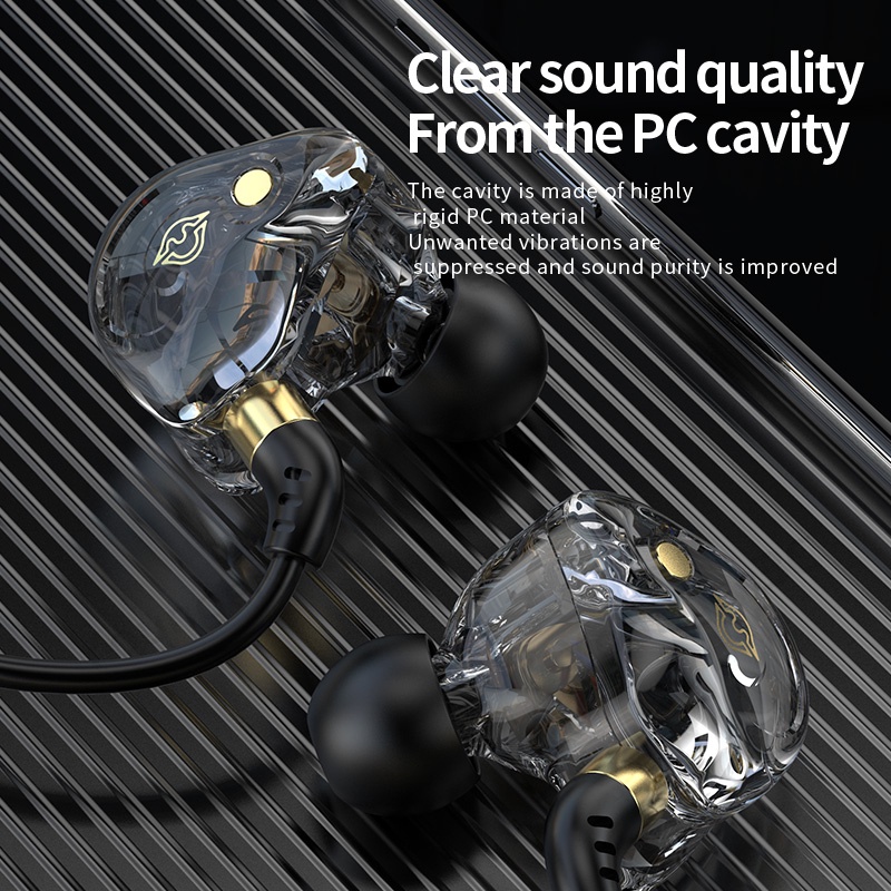 Tai Nghe Nhét Tai Từ Tính Jack 3.5mm Âm Thanh Siêu Trầm Có Micro Và Nút Điều Chỉnh Âm Lượng Tiện Dụng