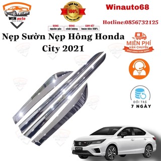 Ốp nẹp sườn, nẹp hông xe honda city 2021 - nhựa abs mạ crom- hàng cao cấp