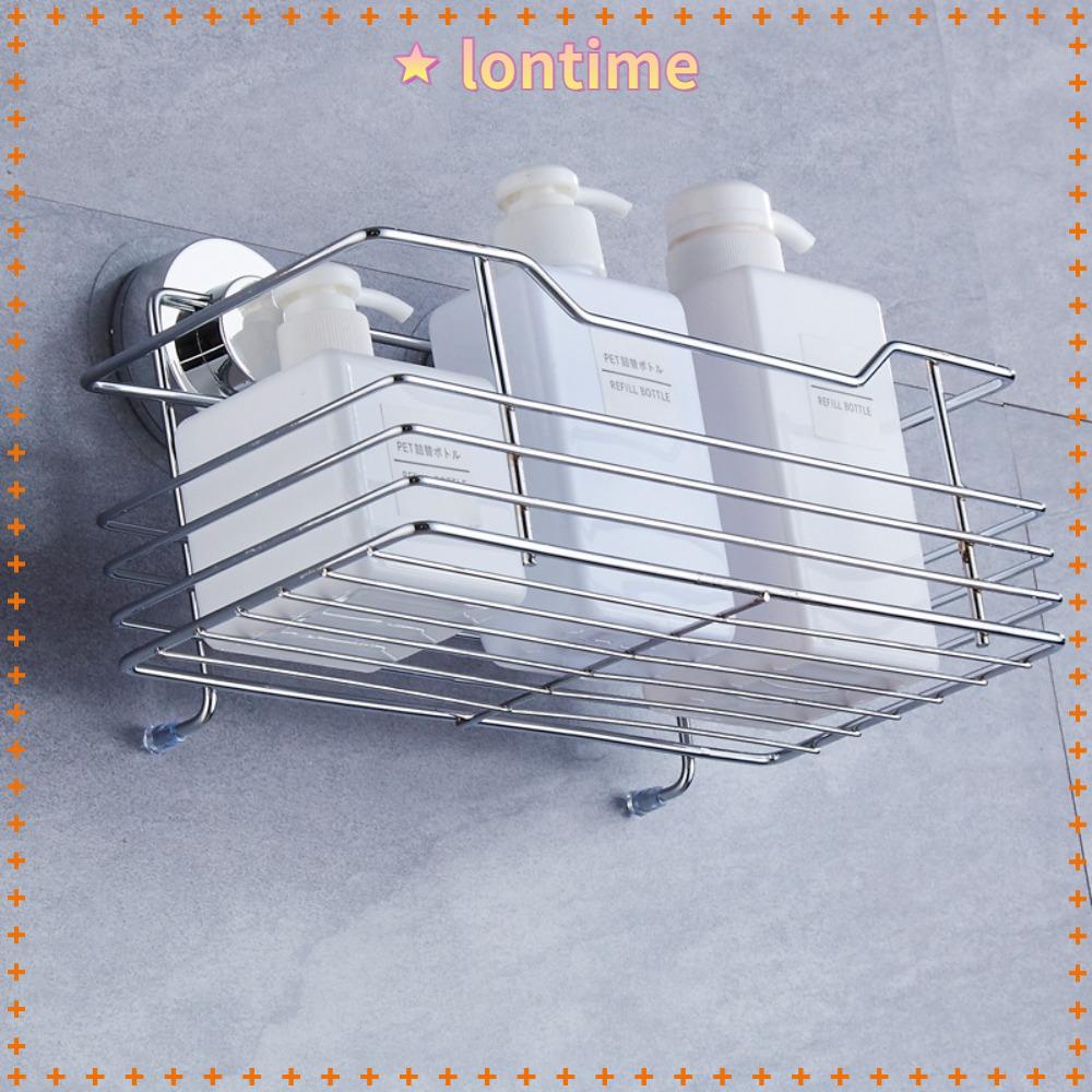 Kệ Lưu Trữ LONTIME 28cm|Kệ Sắt Màu Trắng Treo Tường Không Để Lại Dấu Vết Cho Nhà Tắm