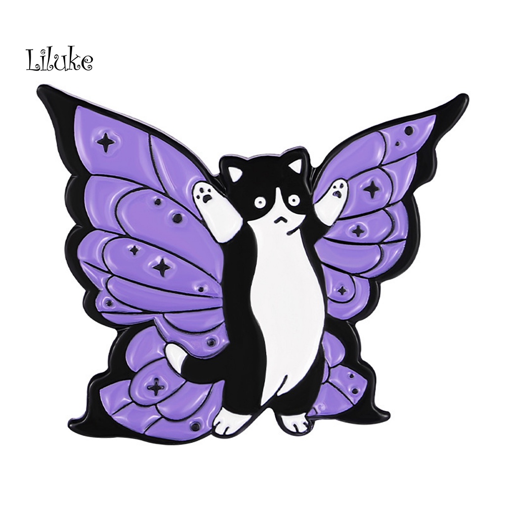 Ghim Cài Áo Hình Mèo Đen Trắng Ngộ Nghĩnh